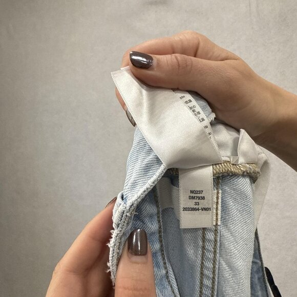 Madewell Shorts Womens 33 The '90s Jean Short Distressed Raw Hem Denim DM7938 - Picture 7 of 12